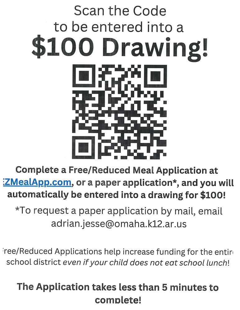 QR Code for applicants to scan to enter drawing